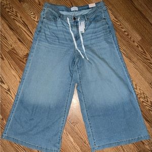 Lane Bryant Blue Ultra Wide Leg High-Rise Denim Blue Jeans Sz 20 New NWT